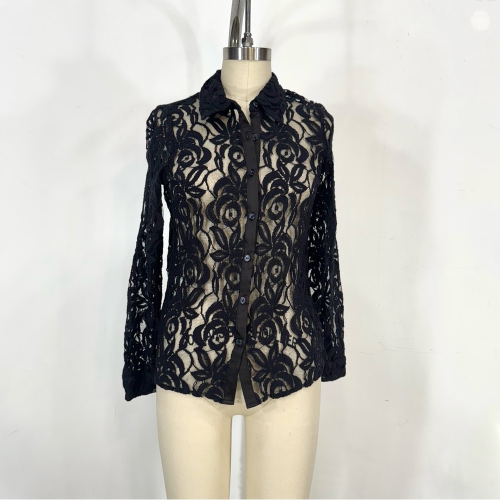 Y2K INC International Concepts Black Lace Top. Women’s small.